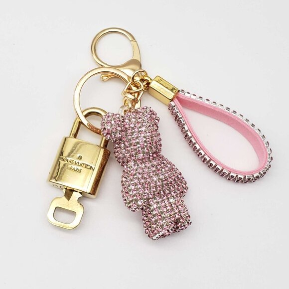 100% Auth Louis Vuitton Lock & Key with unbranded Bagcharm, Keycharm, Keychain - Picture 2 of 6